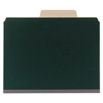 Smead® Supertab Colored Classification Folders, Safeshield Coated Fastener Technology, 2 Dividers, Letter Size, Dark Green, 10-box freeshipping - TVN Wholesale
